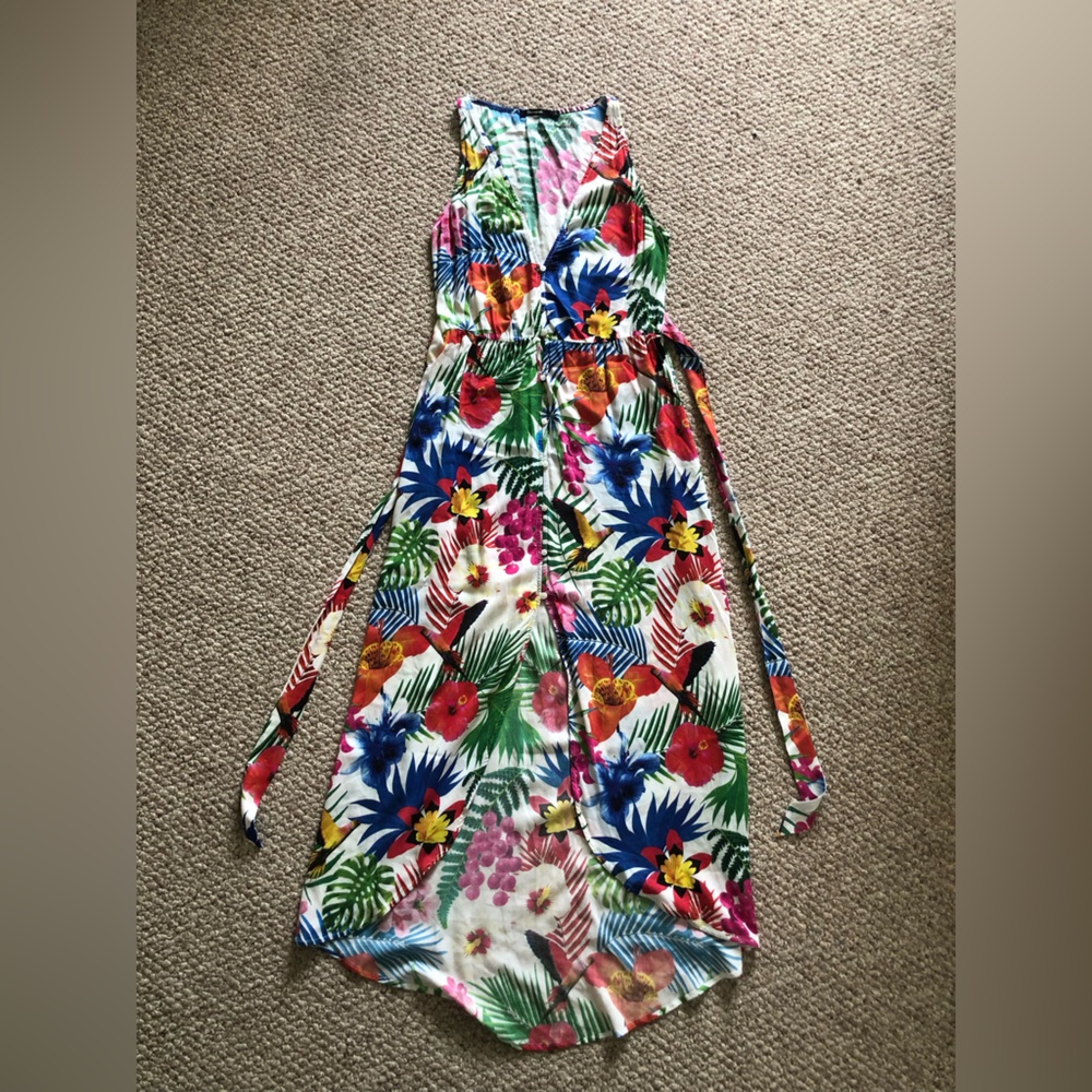 Desigual Tropical Flower Pattern Front Buttons Cl… - image 7